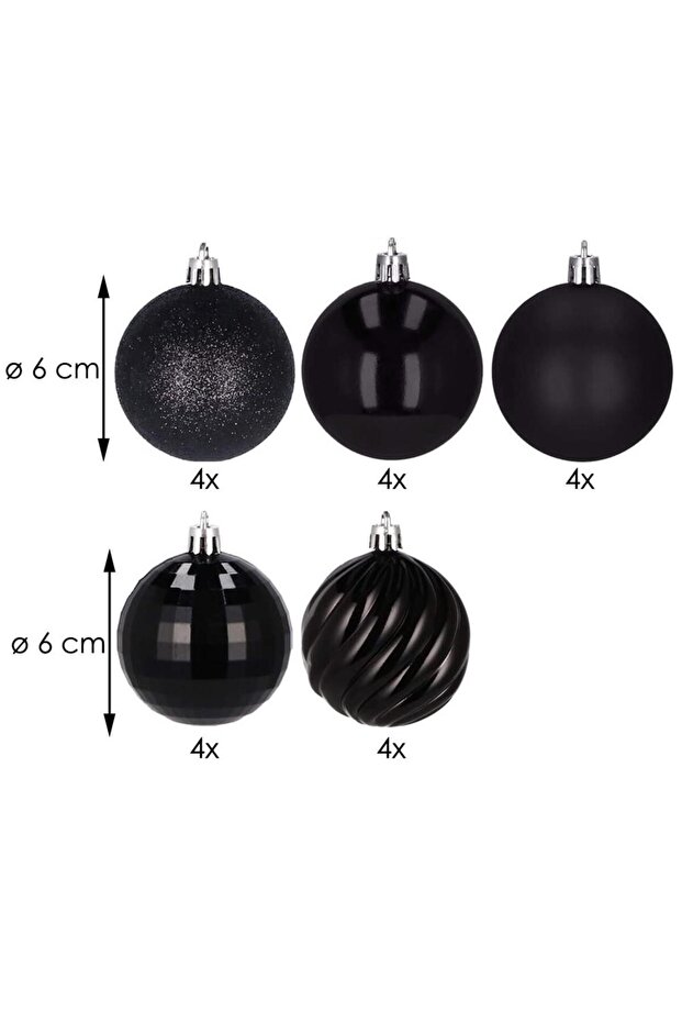 Коледна украса - Черно - 9