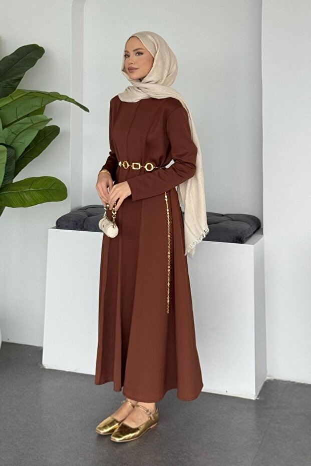 Eline Dalgıç Elbise Taba - 3