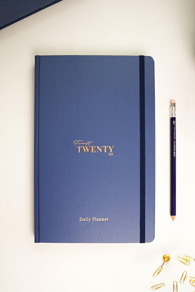 2026 Yılı Günlük Ajanda 16x24 cm - 12 Aylık Lacivert - 3