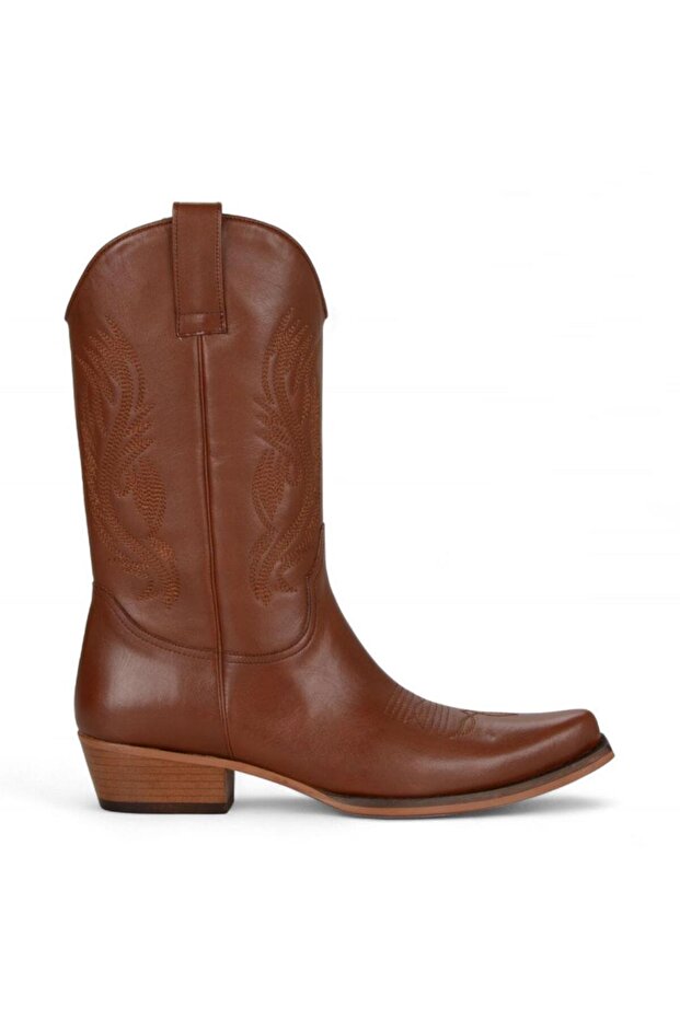 Tan Embroidered Men's Cowboy Boots