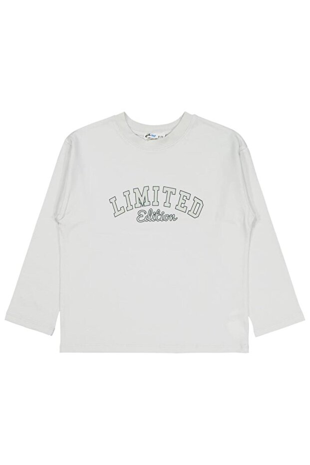 College Printed Sweatshirt for Ages 6-9 - Gray