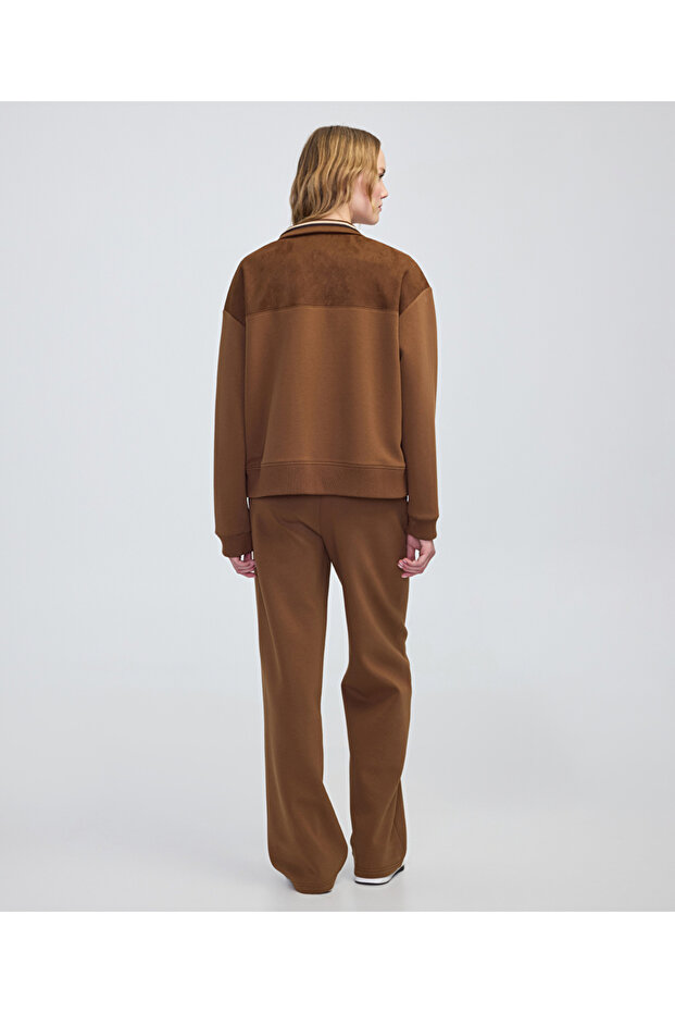 Üç boyutlu monogram nakışlı sweatshirt - 7