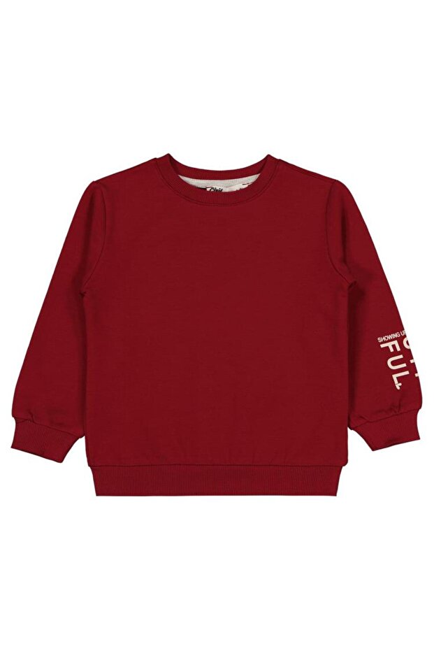 Basic 2-5 Yaş Sweatshirt - Bordo 2-3 Yaş - 1