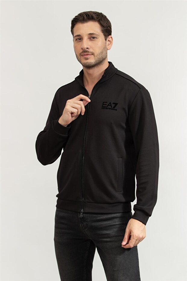 Erkek Fermuarlı Sweatshirt - 2