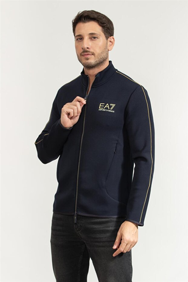 Erkek Fermuarlı Sweatshirt - 2