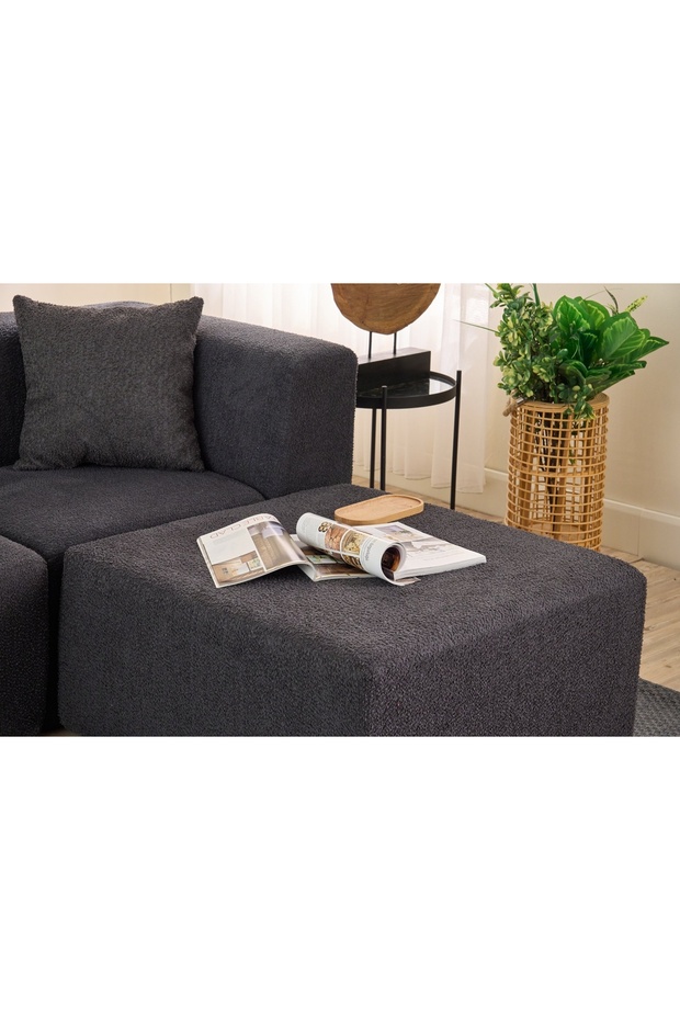 RAKS SERİSİ MODULER FULL SÜNGER KÖŞE KOLTUK, SAĞ VE SOL, ANTRASİT - 7