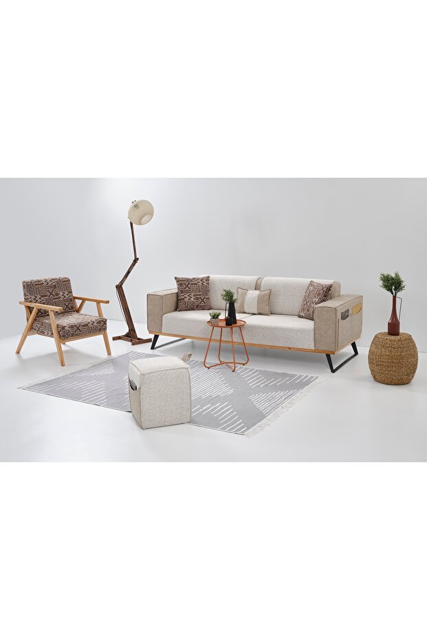 LOFT MİNİ PUF, KREM - 3