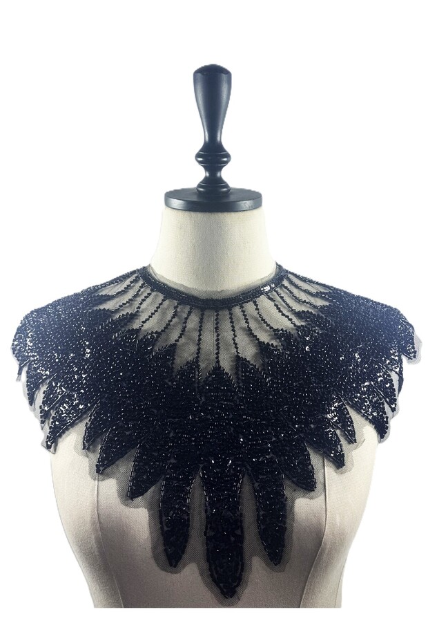 taşlı şık yaka - 1