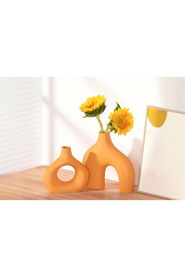 MODERN VAZO SET, SOFT TURUNCU - 2