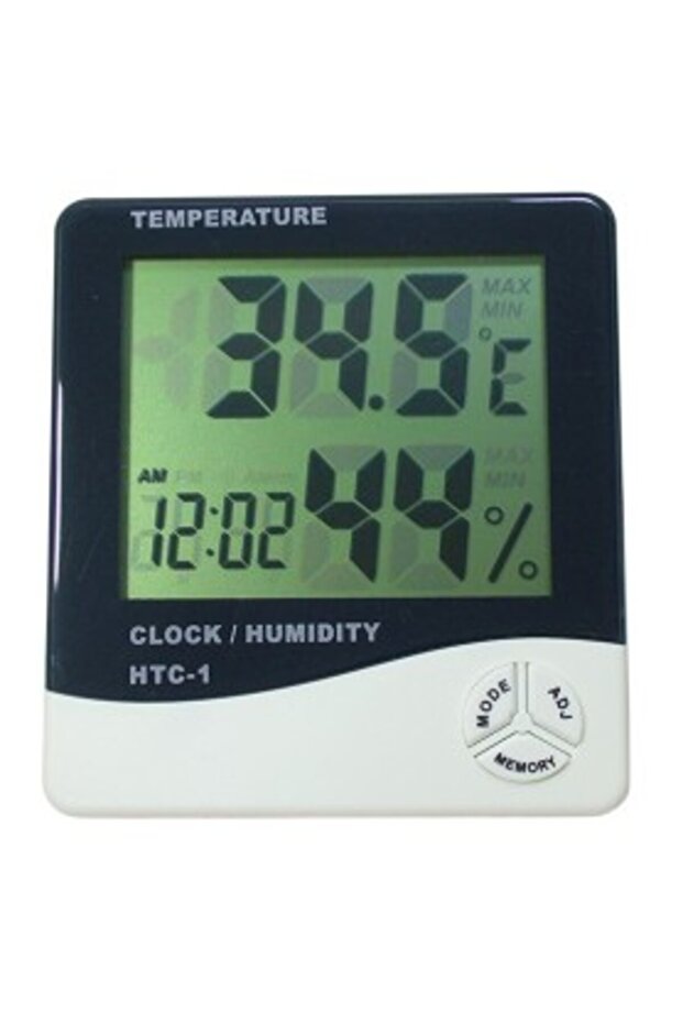 Thermometer, Clock and Hygrometer with LCD Display - HTC 1 - 3