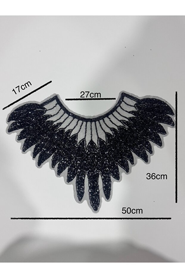 taşlı şık yaka - 3