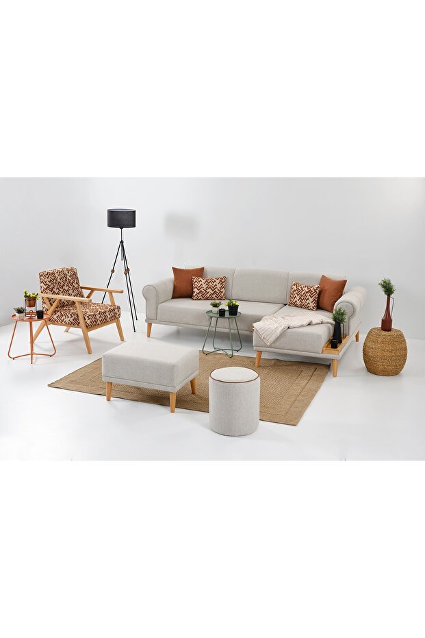 STEP KÖŞE TAKIMI, KREM - 5