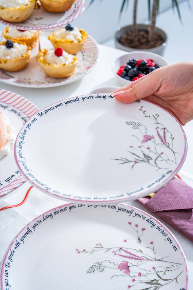 6 lı Pasta Tabağı - 19 cm - 2