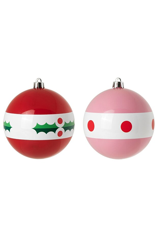 VINTERFINT Tree ornament, bauble mixed patterns/mixed colours, 10 cm - 1