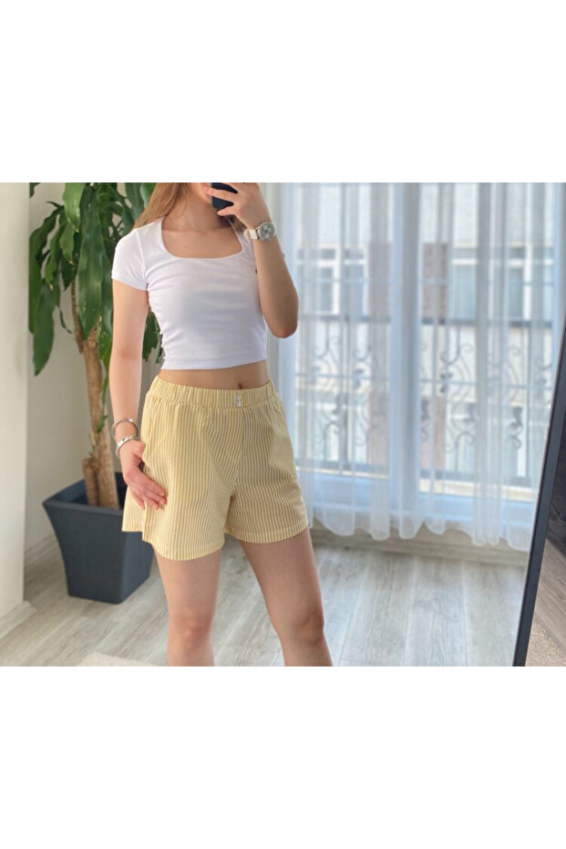 Gofre Kadın Şort - 2