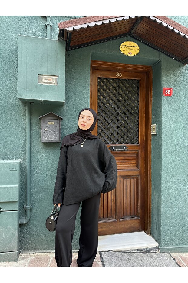 Oversize Yarasa Kol Triko Kazak - 3