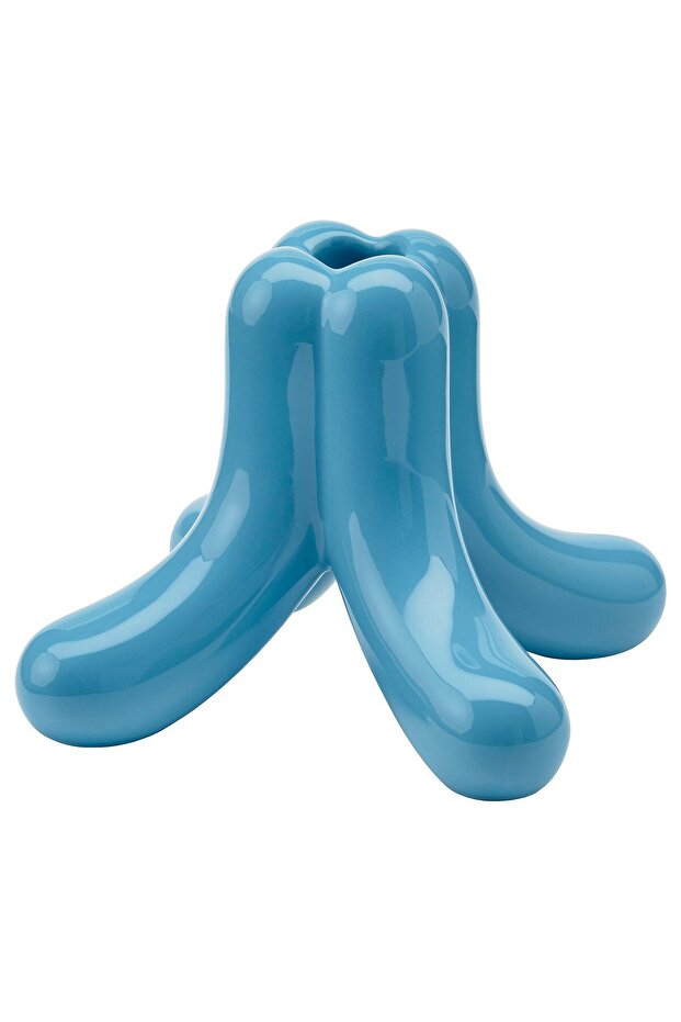 VINTERFINT Candlestick, light blue, 11 cm - 1