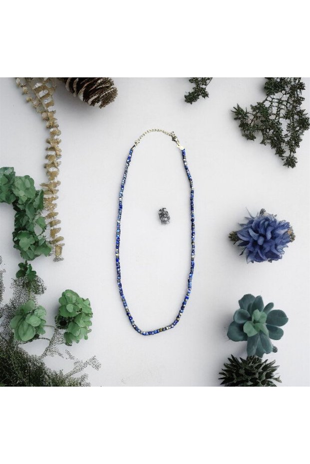 Aurastone Lapis Lazuli Natural Stone 2mm Necklace