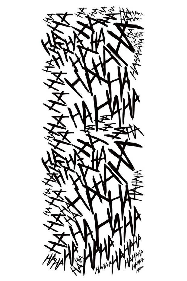3D Embossed Shiny Ha Ha Ha Ha Sticker 50X20Cm