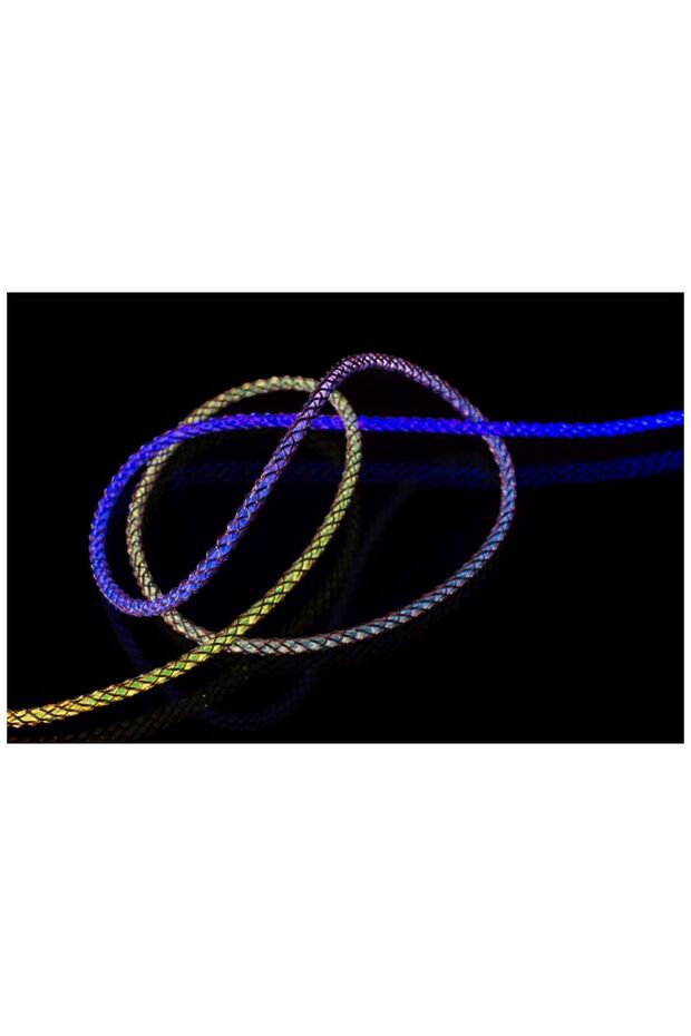 FIXED Glowing Charging Cable USB-C/USB-C 1,2m, PD support, 60W, rainbow - 10