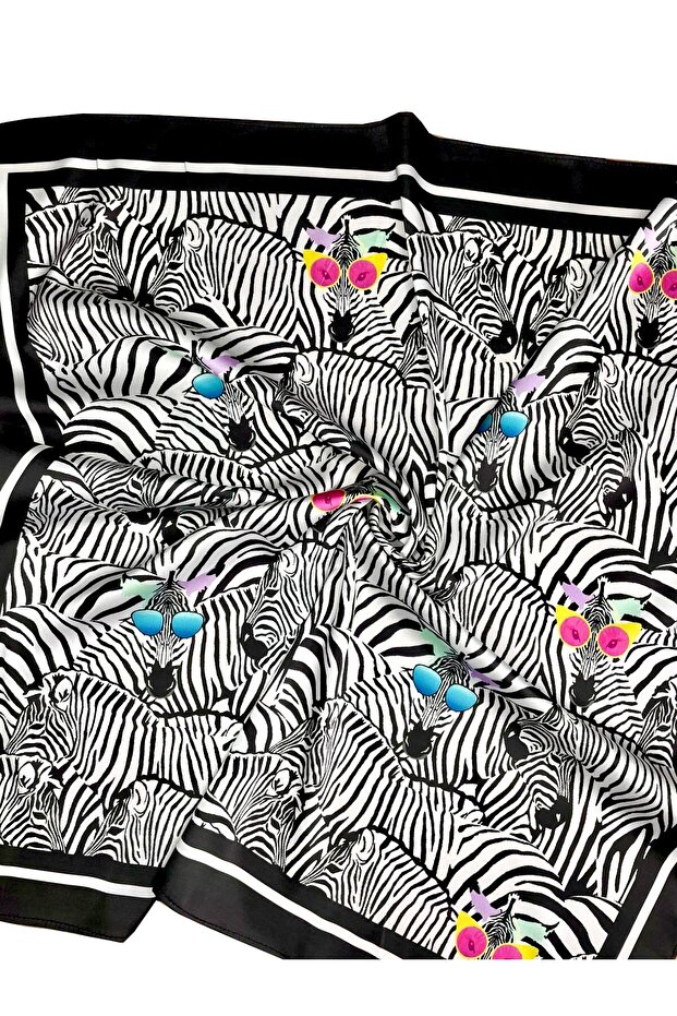 Eșarfă zebră 70*70 cm - 3