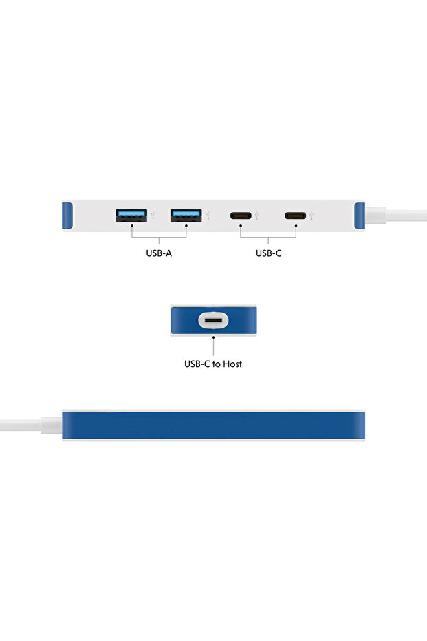 Hyper HyperDrive Flex 4 Port USB-C Combo Hub, Blue | Hyper - 5