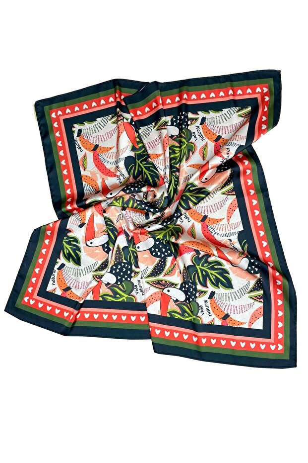 Scarf papağan fular 70*70 cm - 3