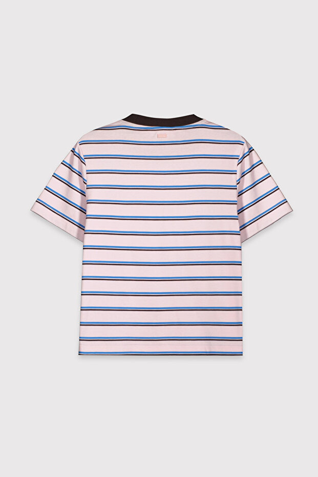 Çizgili Regular Basic Tshirt - 6