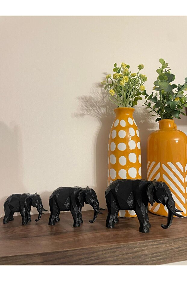 3’lü Fil Figürü Seti - 3