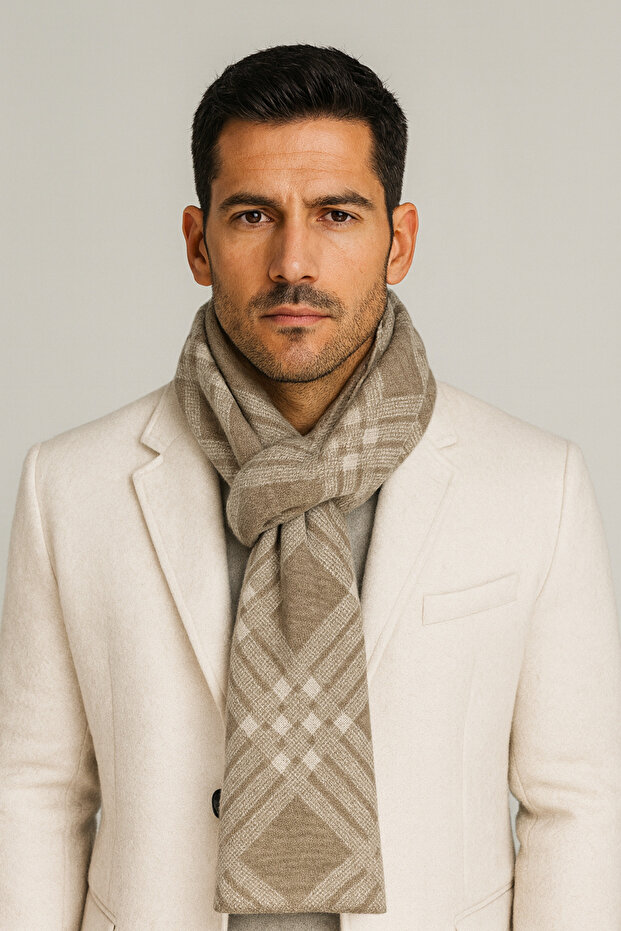 Kareli Triko Atkı - 3