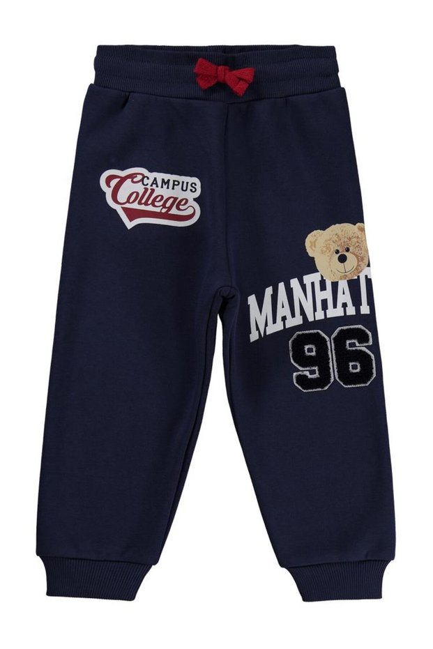 Civil Boy's Campus College 96 Printed Sweatpants | 3 Ropes | School Nursery and Daily Use - Navy Blue