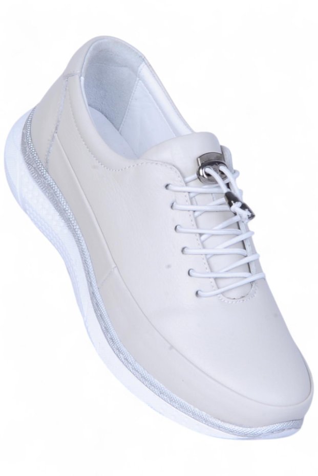 Missmama 007 Gray Women's Genuine Leather Casual Shoes