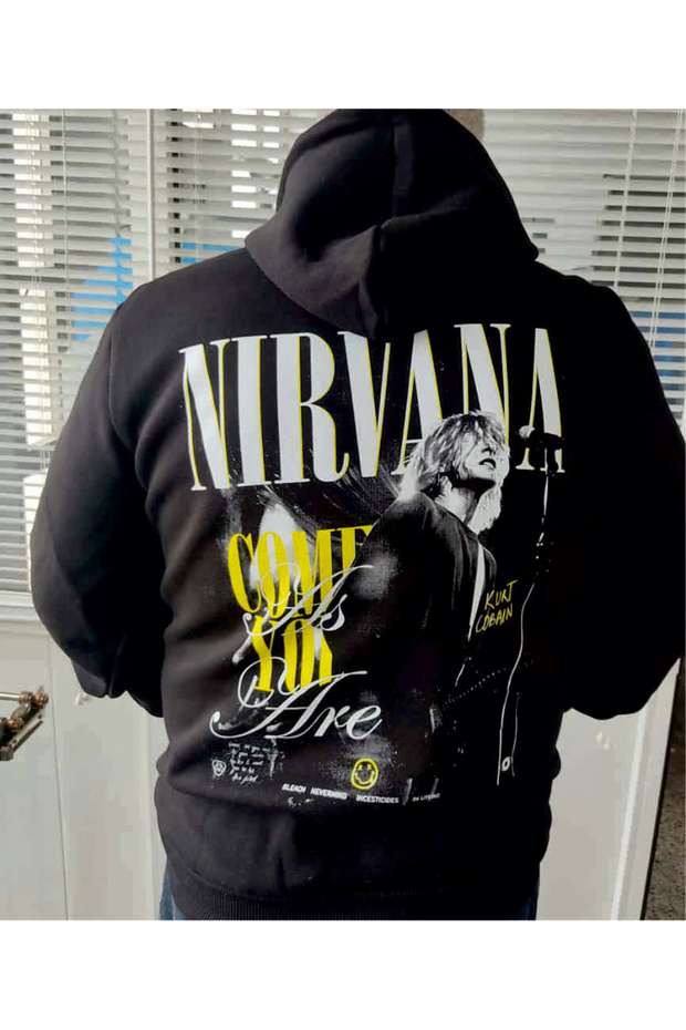 Sweatshirt ,Hodie Nirvana baskılı - 1