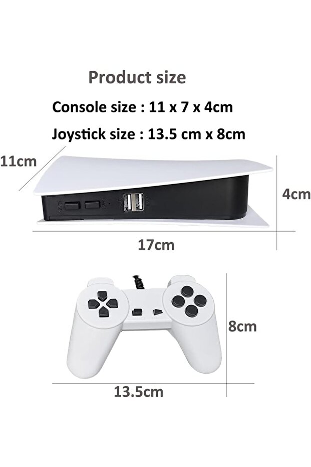Classic Retro Game Station 5 – 200 Built-in 8-Bit Games, USB Wired Console with AV Output for TV - 5