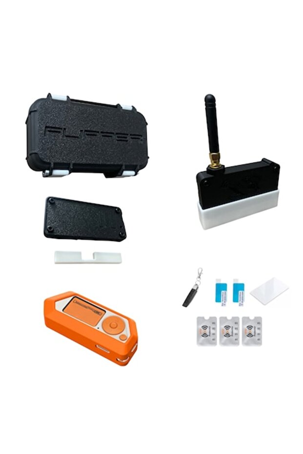 Flipper Zero Accessory Set - Orange Silicone Case - 1