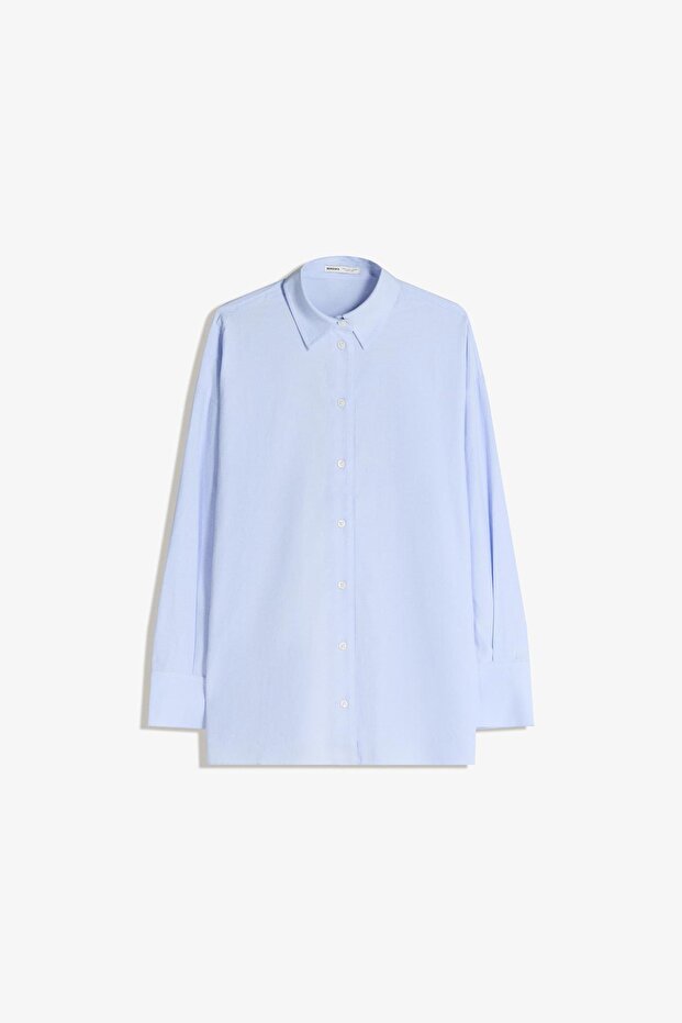Oversize poplin gömlek - 2
