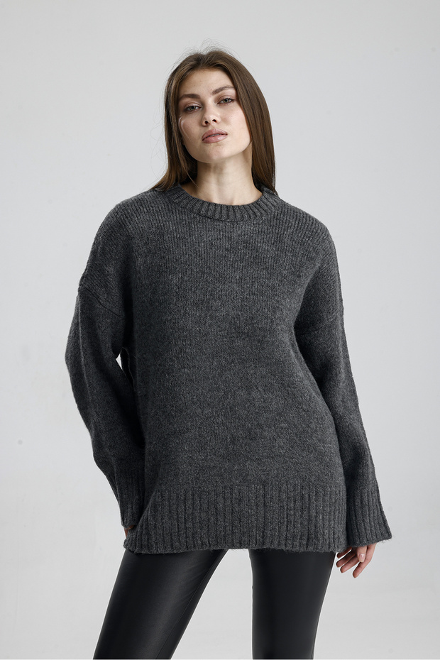 Salaş - Oversized Soft Crew Neck Knitwear Sweater