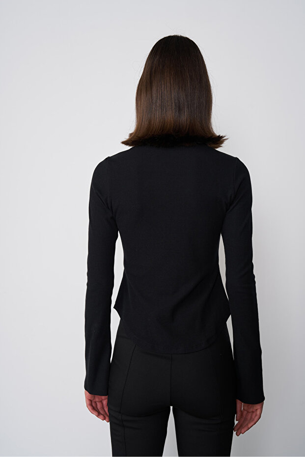 Çıt Çıt Detaylı Örme Gömlek - 4