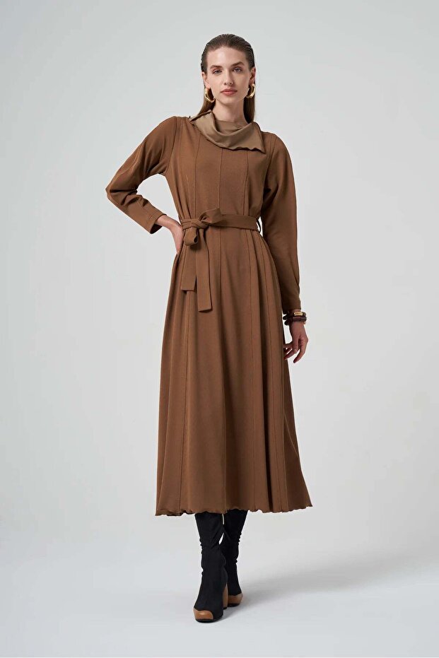 Fermuar Detaylı Elbise - 2