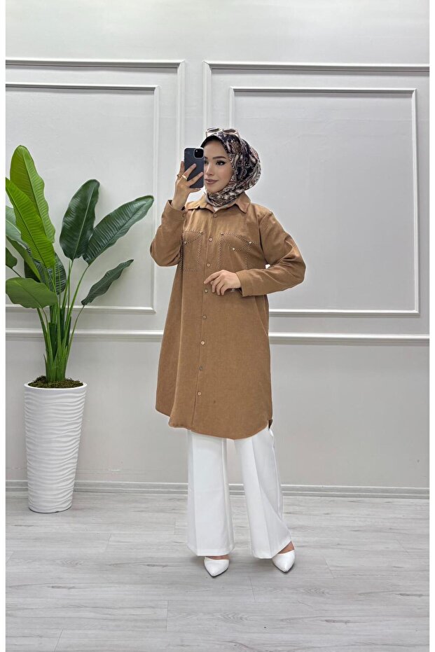 TAŞLI KETEN TUNİK - 2