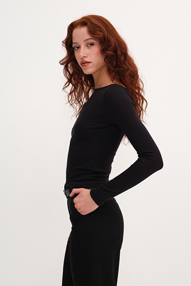 Uzun Kollu Basic Bluz B12189 - 2