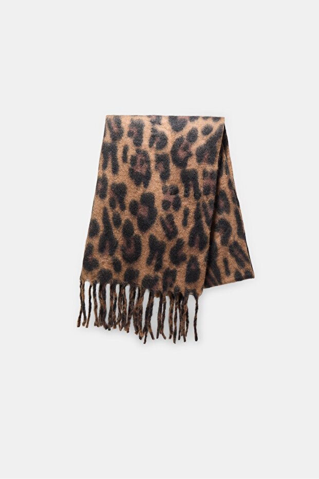 Stradivarius Leopar desenli atkı