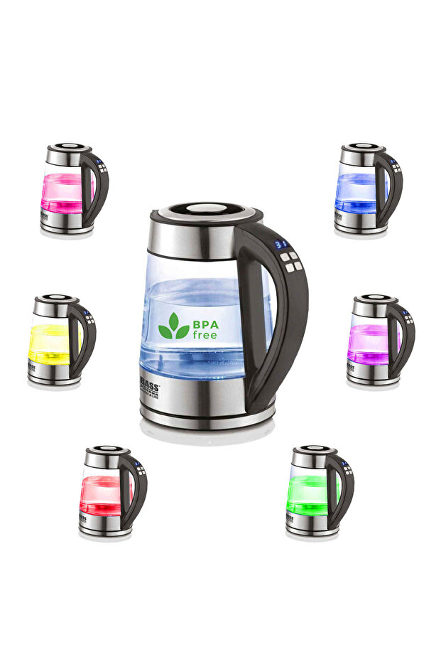 Electric kettle with temperature control and LED backlight, 1.7 liters - 15