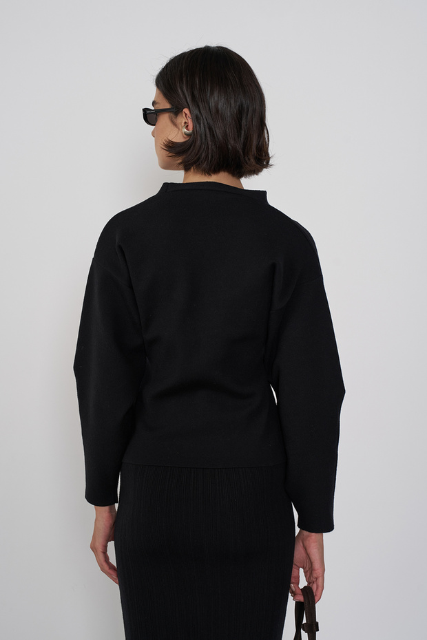 Agraflı Triko Hırka - 4