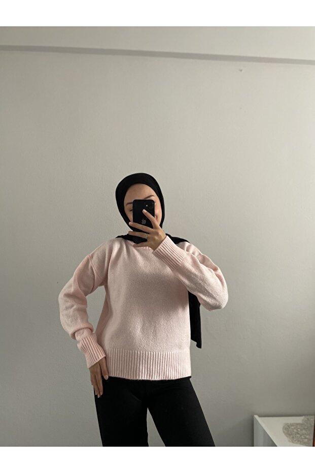 Къс плетен пуловер - 2