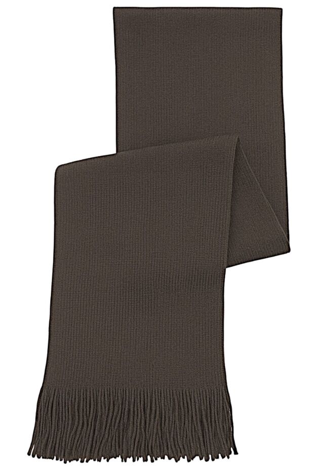 Winter Soft Textured Tassel Detailed Stretchy Knitwear Knitted Basic Scarf