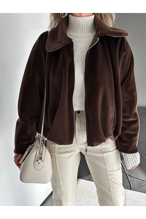 Deve Tüyü Bomber Model Mont - 6