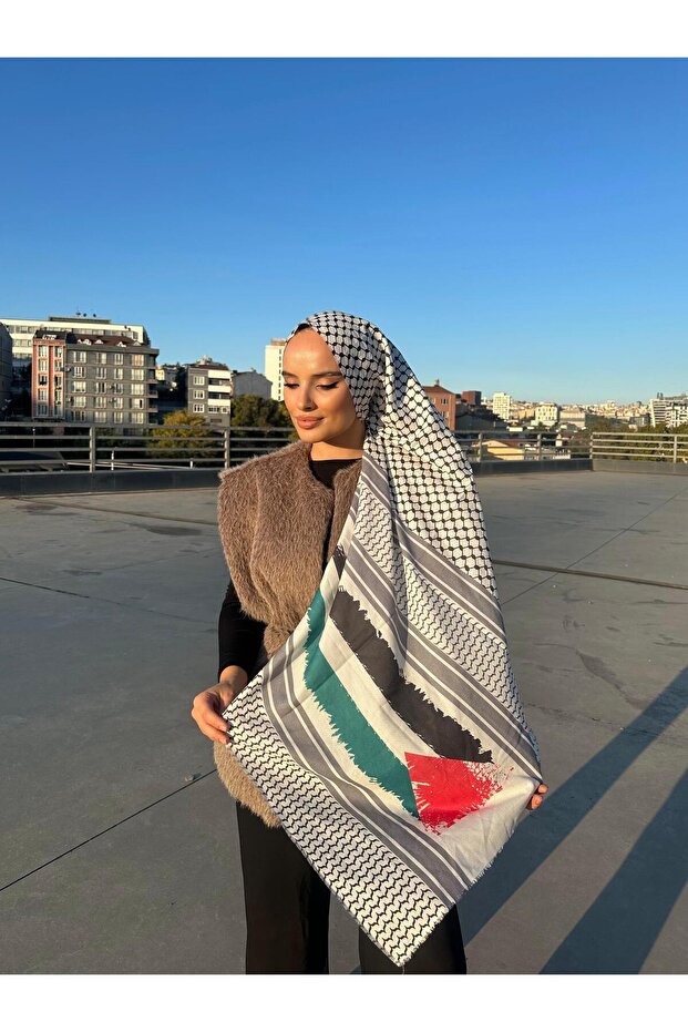 شال أرمول منقوش بنمط فلسطيني - 7