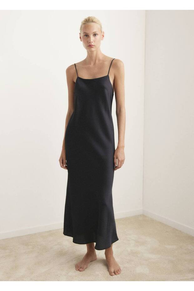 Saten midi gecelik - 2