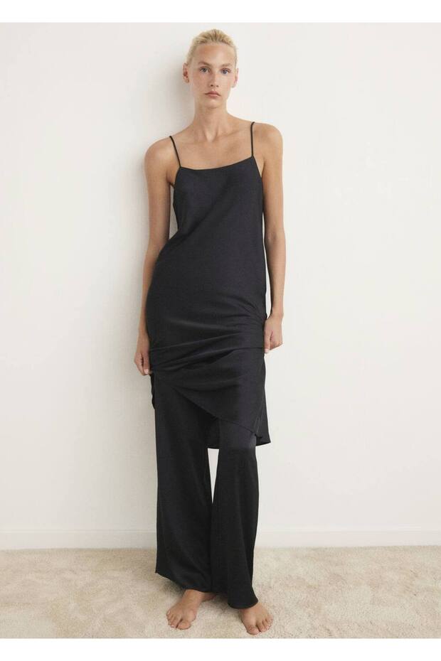 Saten midi gecelik - 5